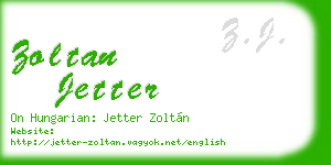 zoltan jetter business card